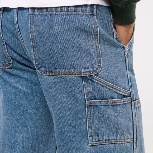 Abercrombie & Fitch 90s Loose Baggy Workwear Carpenter Relaxed Fit Jeans 34x32 - Picture 6 of 10